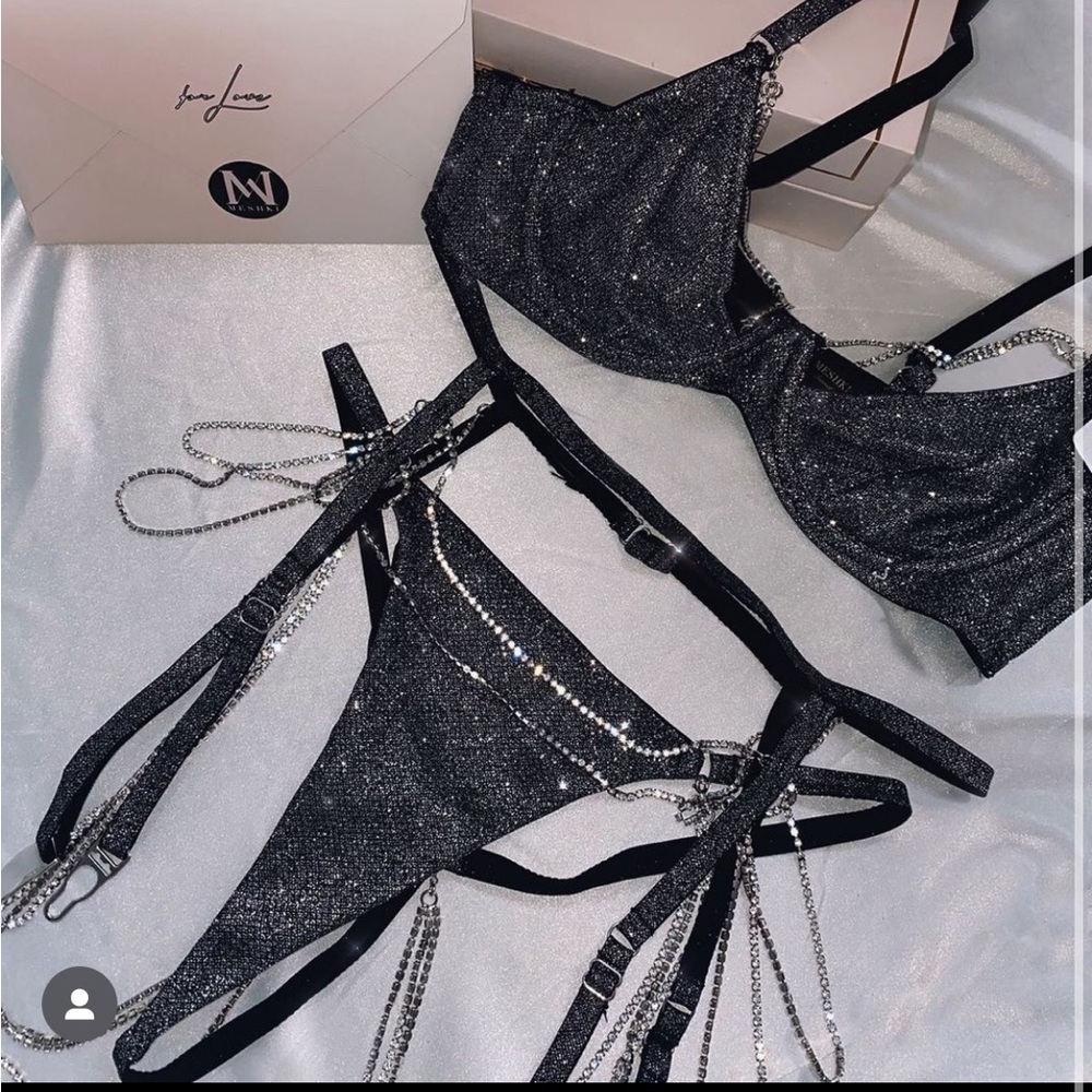 Meshki Katie Rhinestone Lingerie Set - Picture 6 of 6